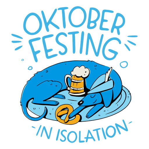 Oktober festing in isolation quote color stroke PNG Design