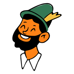 Happy german man PNG Design