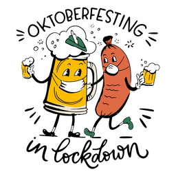 Oktoberfesting em distintivo de bloqueio Desenho PNG