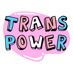Trans power lgbt badge Transparent PNG