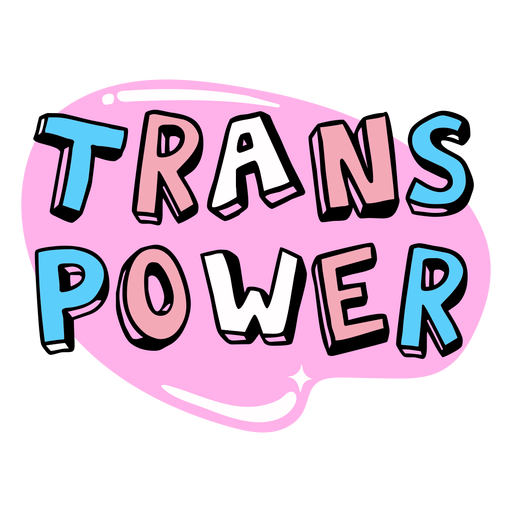 Trans power lgbt badge PNG Design