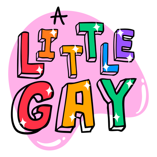 A little gay badge PNG Design