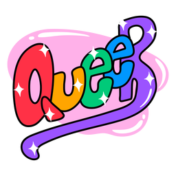 Queer colorful sign color stroke