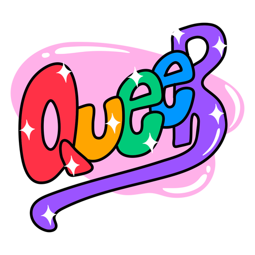 Queer colorful sign color stroke