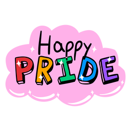 Happy Pride Zitat Farbstrich PNG-Design