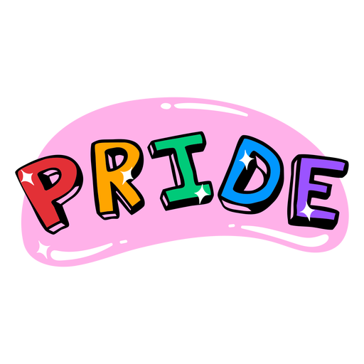 Glitzerndes Abzeichen des Pride-Regenbogens PNG-Design