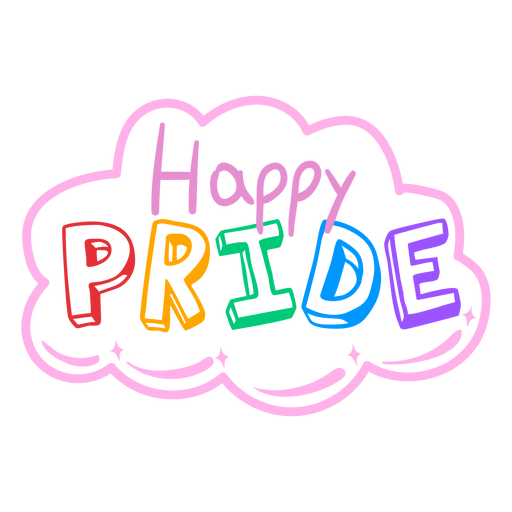 Happy pride colorful badge