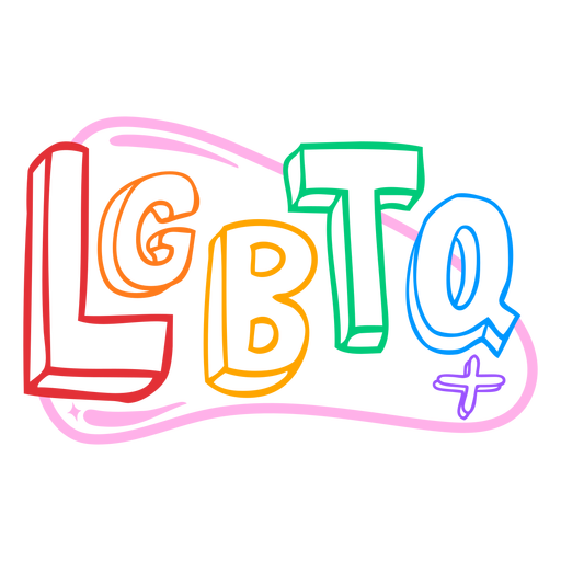 Insignia colorida LGBT Diseño PNG