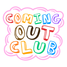 Distintivo colorido do clube LGBT