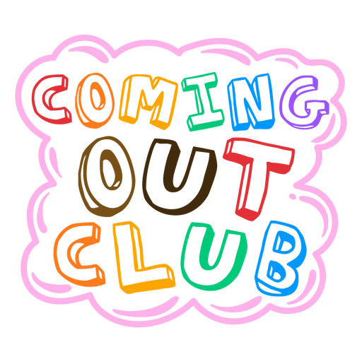 Insignia colorida del club lgbt Diseño PNG