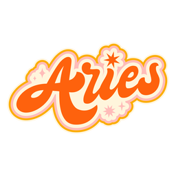 Aries zodiac sign badge PNG Design