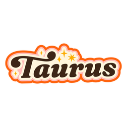 Insignia de signo del zodiaco Tauro Diseño PNG