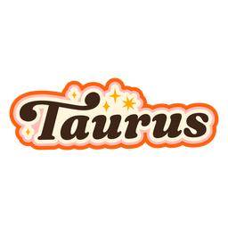 Taurus zodiac sign badge PNG Design