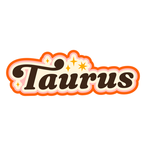 Taurus zodiac sign badge PNG Design