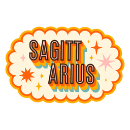 Schütze Sternzeichen Abzeichen PNG-Design