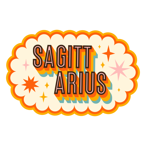 Sagittarius zodiac sign badge PNG Design