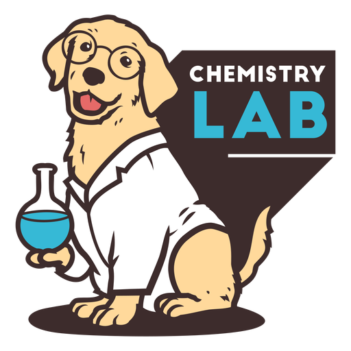 Lab dog jokes color stroke PNG Design