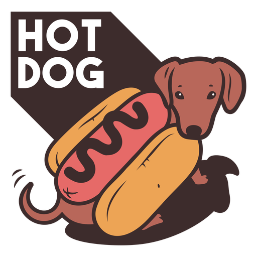 Animal de cachorro-quente brinca com traço de cor Desenho PNG