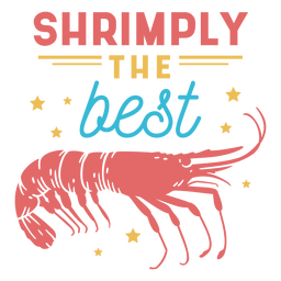 Garnelen das beste Abzeichen PNG-Design
