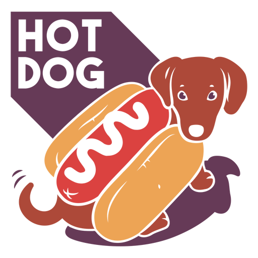 Hot dog badge PNG Design