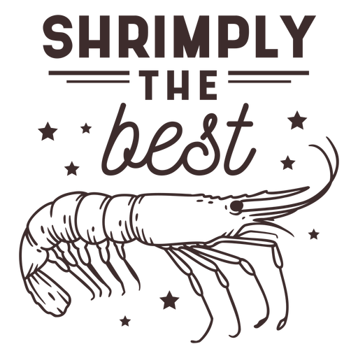 Shrimply o melhor curso de citações de animais Desenho PNG