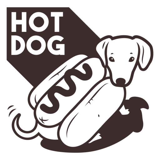 Hot dog joke filled stroke PNG Design