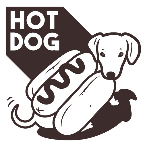 Hot-Dog-Witz gefüllter Schlaganfall PNG-Design