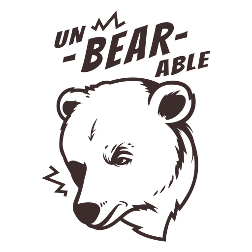 Un bear able filled stroke PNG Design