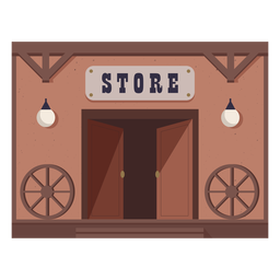 Wld West Store Farbstrich PNG-Design