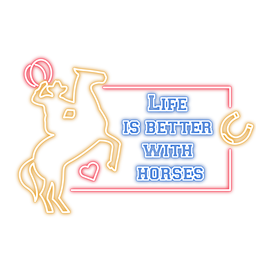 Life is better with horses badge Transparent PNG