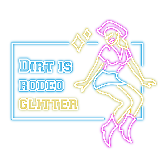 Sujeira é distintivo de glitter de rodeio Desenho PNG