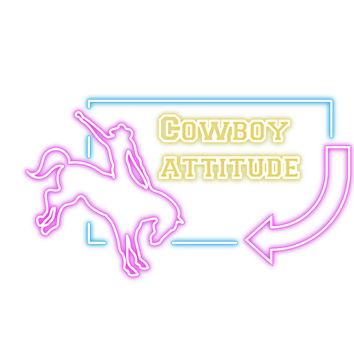 Cowboy attitude badge PNG Design