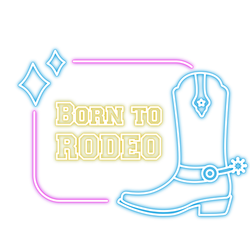 Born to rodeo badge PNG Design