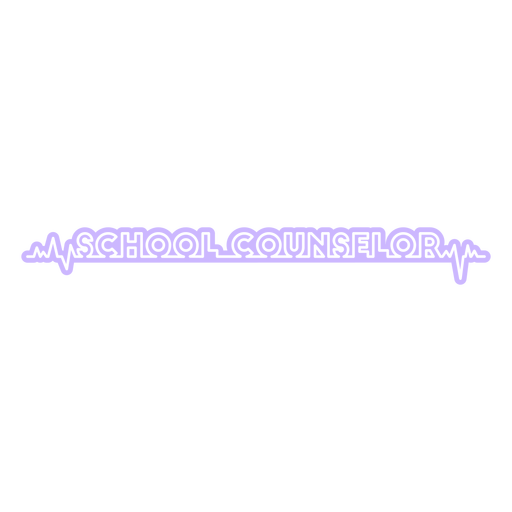 Etiqueta de consejero escolar cortada Diseño PNG