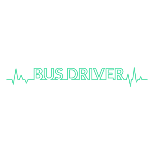 Bus driver job heart rate badge PNG Design