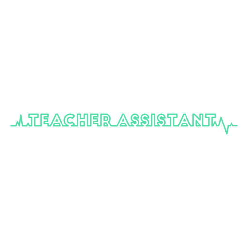 Teacher assistant job heart rate badge PNG Design