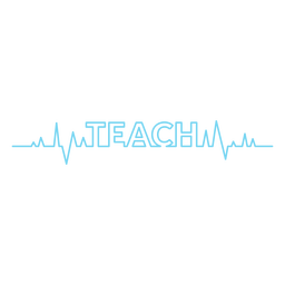 Teach quote heart rate stroke badge PNG Design Transparent PNG