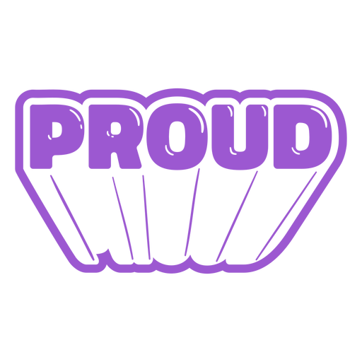 Proud pride glossy PNG Design