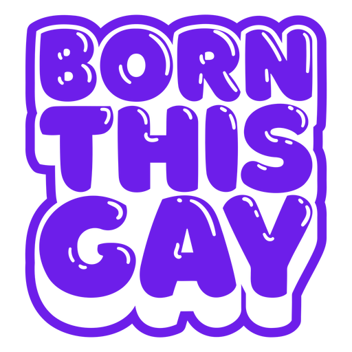 Geboren dieses Gay-Pride-Zitat gl?nzend PNG-Design