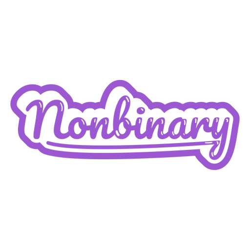 Nonbinary glänzend PNG-Design