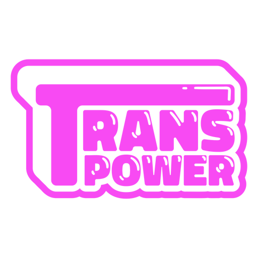 Citação de orgulho trans power brilhante Desenho PNG