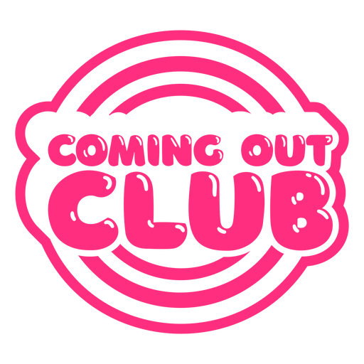 Coming Out Club Pink Pride Zitat gl?nzend