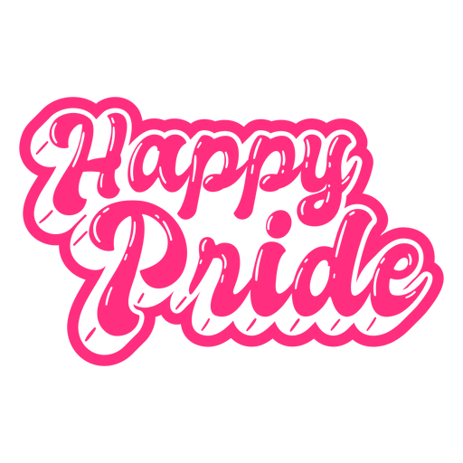 Happy pride quote glossy PNG Design