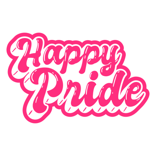 Happy Pride Zitat glänzend PNG-Design