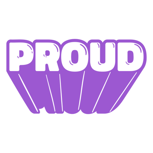 Proud pride quote cut out PNG Design