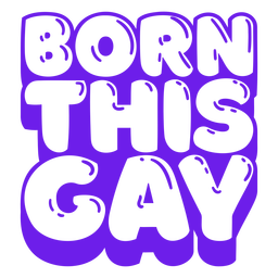 Geboren dieses ausgeschnittene Zitat des homosexuellen Stolzes PNG-Design