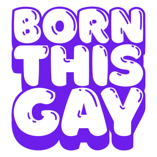 Nasceu esta citação de orgulho gay recortada Desenho PNG