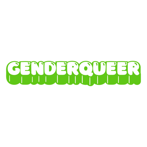 Genderqueer cut out PNG Design