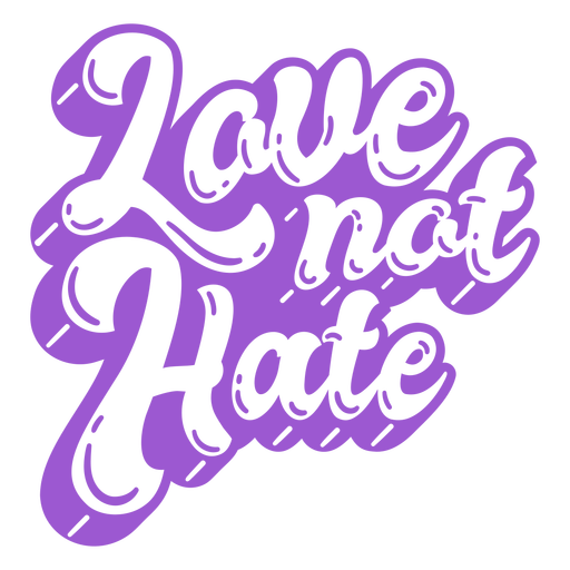 Love not hate cut out PNG Design