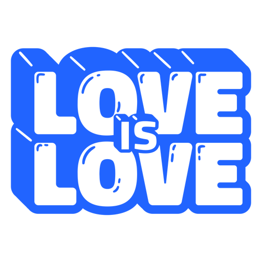 Love is love cut out PNG Design